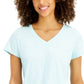 Camisa de dormir íntima feminina Charter Club sólida, azul, tamanho médio