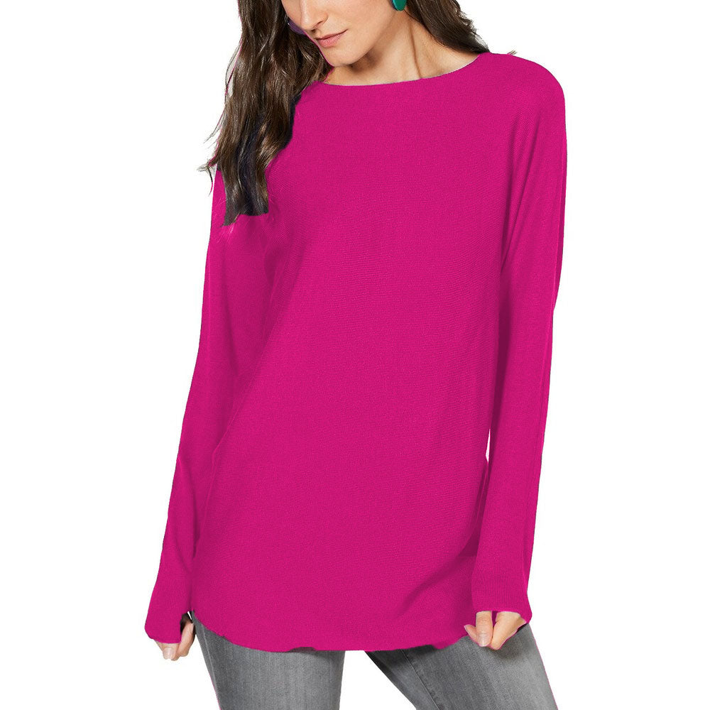 Suéter feminino com cauda de camisa INC International Concepts Berry, tamanho médio