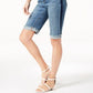 Shorts jeans femininos com acabamento contrastante e punho, azul, tamanho 2, pequeno, da INC International Concepts