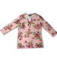 Camiseta Henley Estampada Feminina Karen Scott Rosa Tamanho P