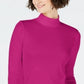 Camiseta feminina de algodão com gola falsa Charter Club, rosa, tamanho extragrande
