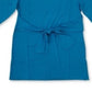 Charter Club Top feminino de manga comprida com amarração na cintura Dreamy Blue, tamanho X-G