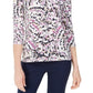 Top estampado com bolinhas em gel feminino JM Collection, rosa, tamanho médio
