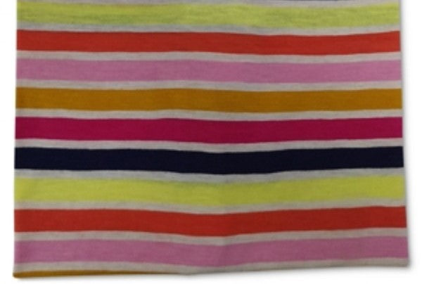 Camiseta feminina estampada em algodão estilo &amp; co, listrada, marrom, tamanho médio