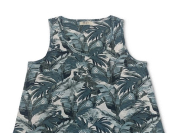 Regata feminina com bainha de lenço estampada estilo &amp; co, verde, tamanho grande
