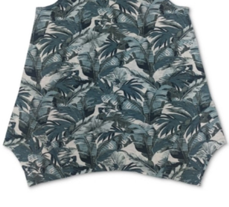 Regata feminina com bainha de lenço estampada estilo &amp; co, verde, tamanho grande