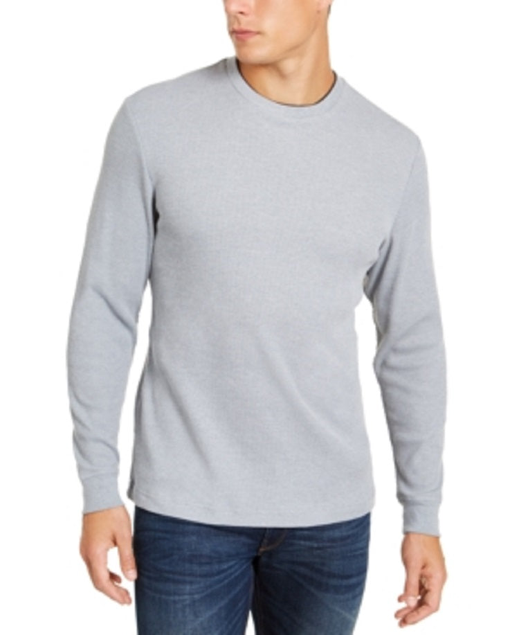 Camisa térmica masculina Club Room, cinza, tamanho pequeno