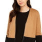 Cardigan feminino Charter Club Milano Cotton Colorblocked marrom tamanho grande