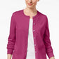 Karen Scott Cardigan Feminino Gola Redonda Rosa Tamanho XS