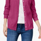 Karen Scott Cardigan Feminino Gola Redonda Rosa Tamanho XS