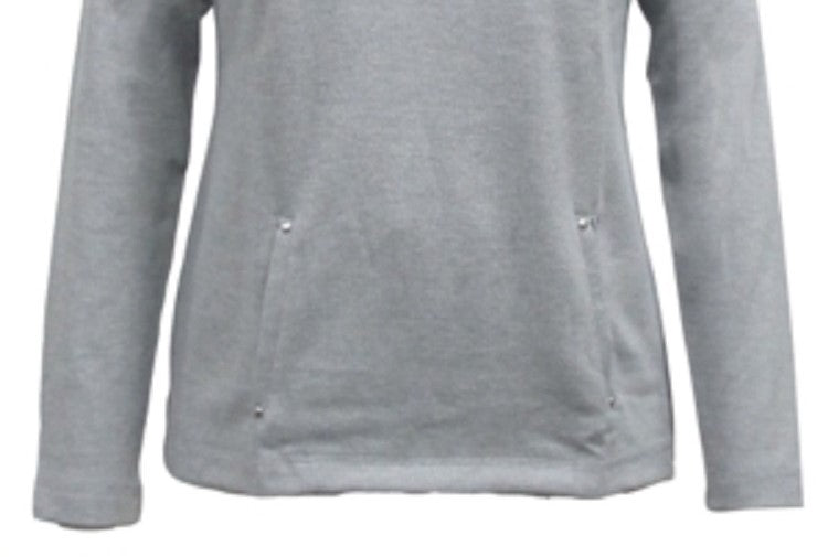 Karen Scott Top Feminino Meio Zíper Cinza Tamanho XS