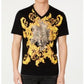 Camiseta masculina com estampa de leopardo e folha barroca da INC International Concepts, preta, tamanho extragrande