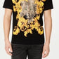 Camiseta masculina com estampa de leopardo e folha barroca da INC International Concepts, preta, tamanho extragrande
