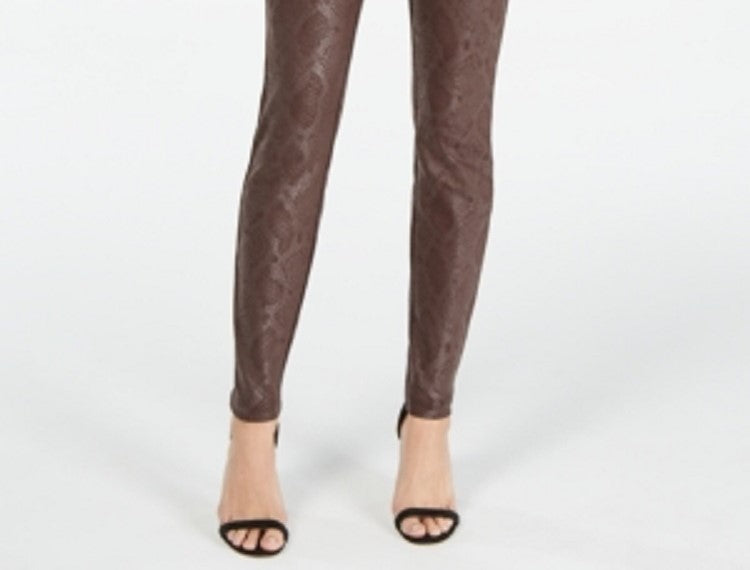 Calça skinny feminina com estampa de cobra da INC International Concepts, marrom, tamanho 0