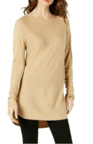 Suéter feminino com cauda lisa da INC International Concepts, bege, tamanho extragrande