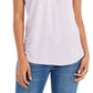Blusa Henley de Linho e Manga Dolman Feminina Style &amp; Co Roxa Tamanho X-G