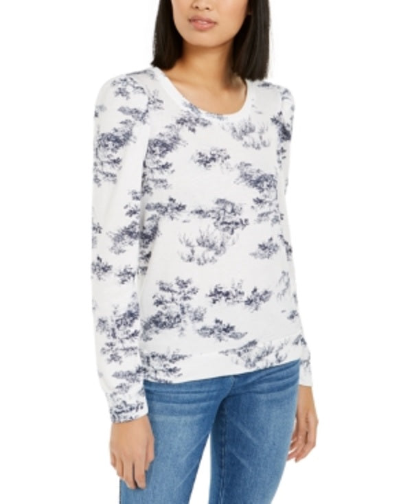 INC International Concepts Moletom feminino aconchegante e esportivo, branco, tamanho pequeno
