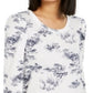 INC International Concepts Moletom feminino aconchegante e esportivo, branco, tamanho pequeno