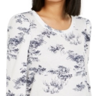 INC International Concepts Moletom feminino aconchegante e esportivo, branco, tamanho pequeno