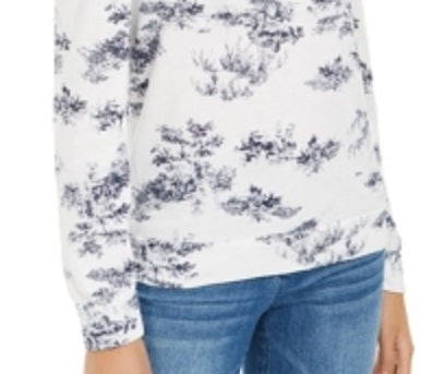 INC International Concepts Moletom feminino aconchegante e esportivo, branco, tamanho pequeno