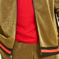 Jaqueta de corrida masculina Disco Varsity da INC International Concepts, amarela com brilho metálico, tamanho 2X