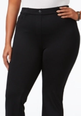 Calça feminina estilo &amp; co, cintura média, corte bootcut, azul, tamanho pequeno