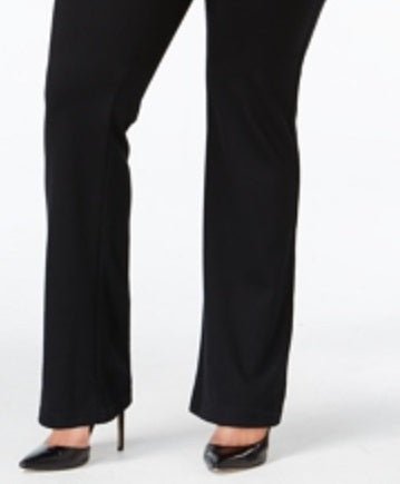 Calça feminina estilo &amp; co, cintura média, corte bootcut, azul, tamanho pequeno