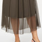 Saia midi Alfani Oasis Mesh Comfort Waist Feminina Verde Tamanho 0X