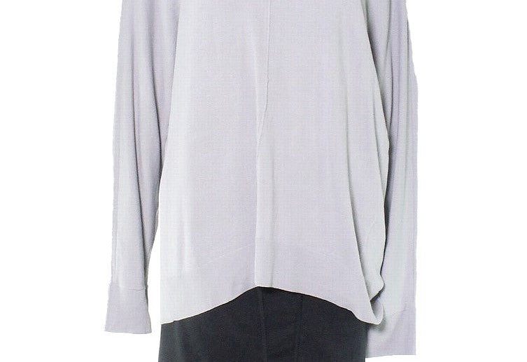 Suéter de malha Alfani feminino Pintuck cinza tamanho pequeno