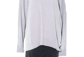 Suéter de malha Alfani feminino Pintuck cinza tamanho pequeno