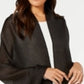 INC International Concepts Vestido de noite leve plissado feminino, preto, tamanho regular