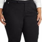 Calça skinny de malha ponte elástica feminina Ralph Lauren, polo, preta, tamanho 3X
