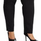 Calça skinny de malha ponte elástica feminina Ralph Lauren, polo, preta, tamanho 3X