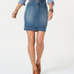 Saia jeans feminina Style &amp; Co azul tamanho 12 pequena