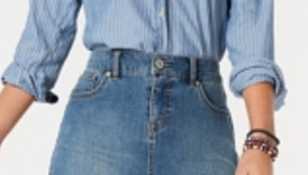 Saia jeans feminina Style &amp; Co azul tamanho 12 pequena