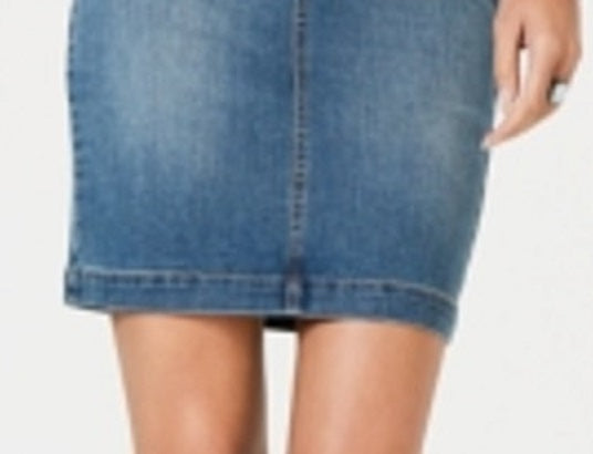 Saia jeans feminina Style &amp; Co azul tamanho 12 pequena