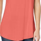 Camiseta feminina de manga curta e gola redonda Maison Jules, laranja, tamanho grande