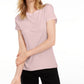 Camiseta feminina lisa com amarração nas costas Maison Jules, rosa, tamanho XX-G