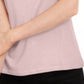 Camiseta feminina lisa com amarração nas costas Maison Jules, rosa, tamanho XX-G
