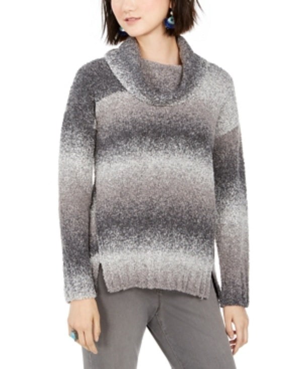 Blusa feminina estilo &amp; co com decote em V e manga comprida, suéter preto, tamanho pequeno e pequeno