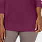 Karen Scott Suéter Feminino Basket Stitch Roxo Tamanho P