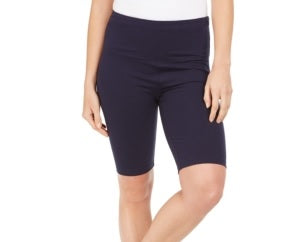Estilo &amp; Co Shorts de ciclismo de ioga femininos, azul industrial, tamanho extragrande