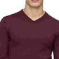 Suéter Calvin Klein Masculino de Lã Merino com Gola V Vermelho Tamanho Grande
