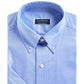Camisa social masculina Club Room Pin Point resistente a rugas, azul, tamanho 14,5