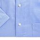 Camisa social masculina Club Room Pin Point resistente a rugas, azul, tamanho 14,5