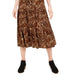 Saia midi feminina com estampa de chita Style &amp; Co, marrom, tamanho pequeno, extragrande