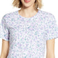 Camisetas femininas Lucky Brand, camiseta floral, branca, tamanho médio