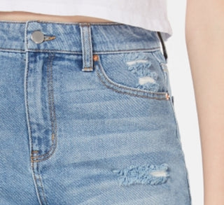 Minissaia jeans rasgada Tinseltown Junior's azul tamanho 1