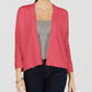 Cardigan feminino aberto de malha texturizada Charter Club, rosa, tamanho grande