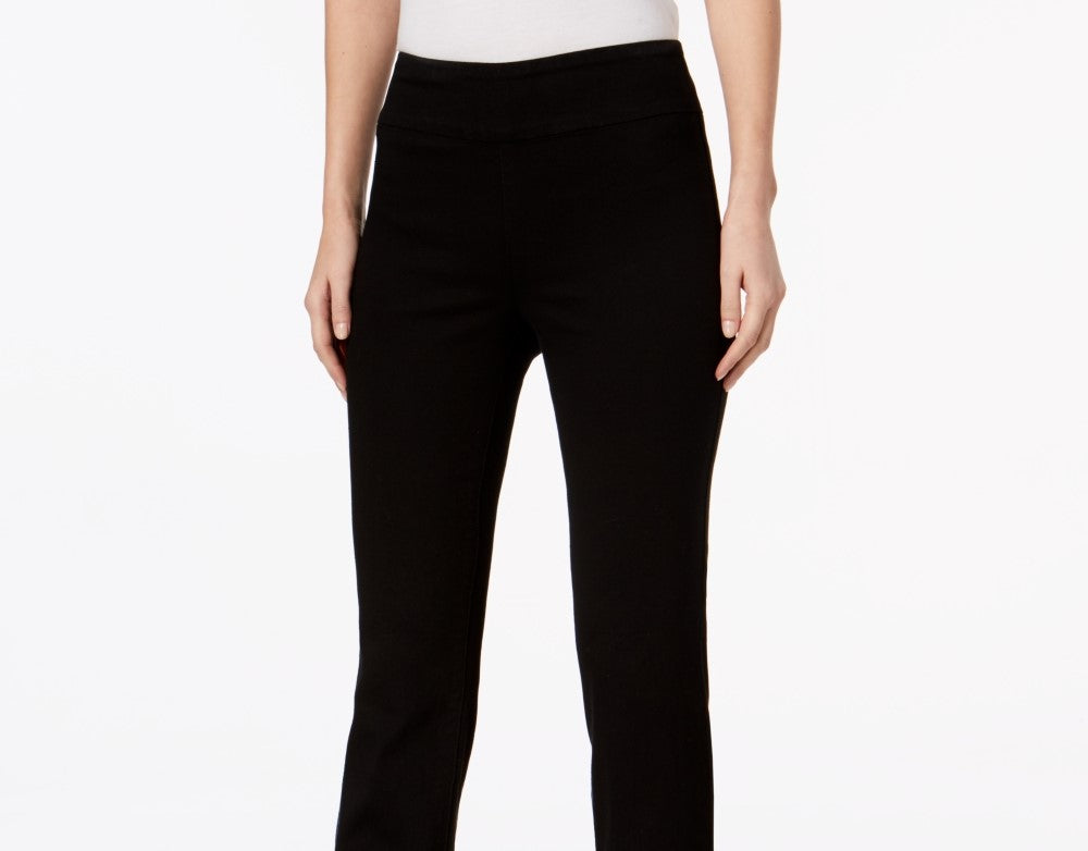 Calça jeans feminina Charter Club Cambridge Pull-On Slim, preta, tamanho 16/S